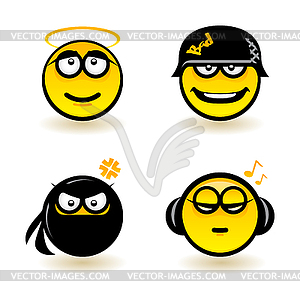 Cartoon faces - vector image