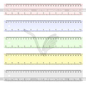 Centimeter and inch ruler - vector image