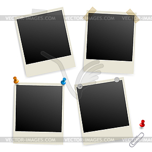 Six empty picture frames - vector clipart