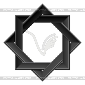 Realistic black frame - stock vector clipart