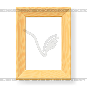 Realistic wooden frame - vector image