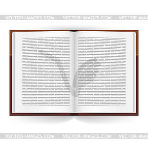 Реалистичные открытая книга - изображение в векторном виде