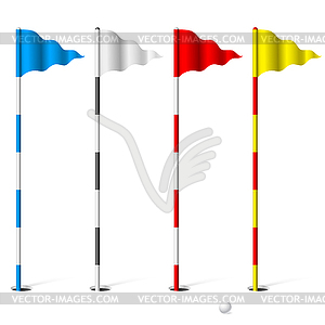 Golf flags - vector image