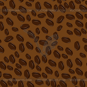 Кофе в зернах бесшовных - векторный рисунок