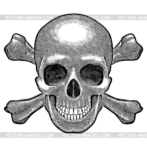 Skull and crossbones figure - vector image