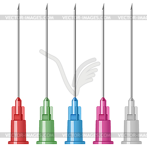 Medical needles - vector EPS clipart