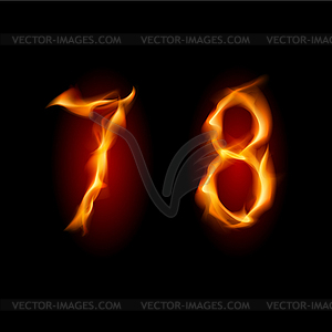 Numbers seven and eight - vector image