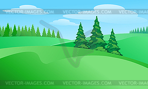Field landscape - vector image