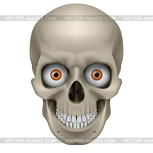 Freaky Human Skull - vector image