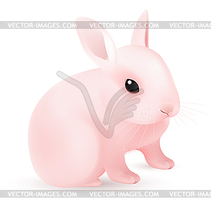 Pink Easter Bunny - vector clipart