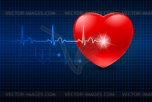 Abstract Heart Monitor - vector clipart