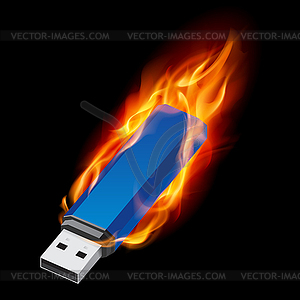 USB Flash Drive - stock vector clipart