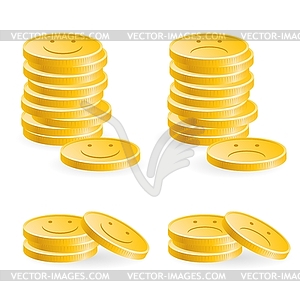 Золотые монеты - клипарт в формате EPS