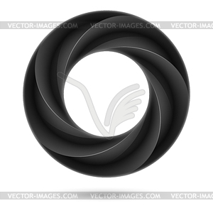 Black spiral ring - vector clipart / vector image