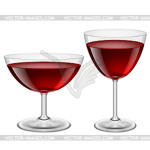 Wine glasses - vector image