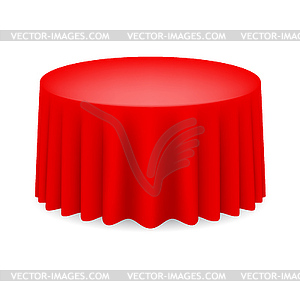 Red Dining table - vector clipart