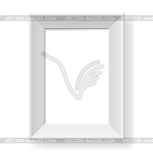 Realistic white frame - stock vector clipart