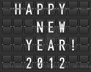 Scoreboard Happy New Year - vector clip art