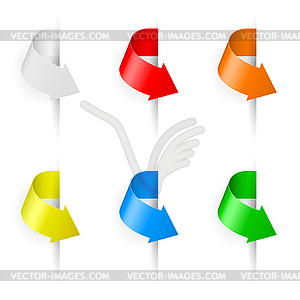 Arrows flags - vector clip art