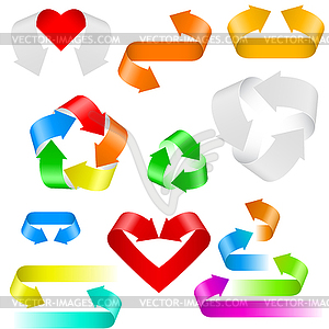 Color arrows icons - vector clipart