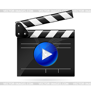 Open movie clapboard - vector clipart