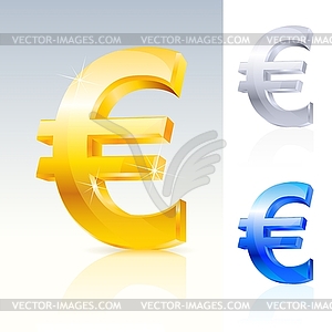 Abstract euro sign - vector clip art