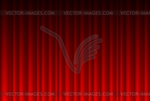 Realistic red curtain - vector clipart