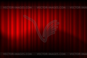 Red drapes reflected - vector image