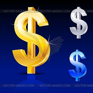 Abstract dollar sign - vector clipart