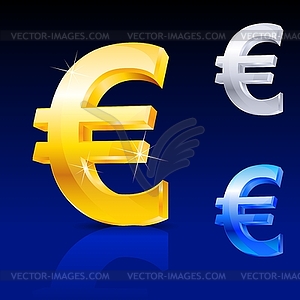 Abstract euro sign - vector clipart