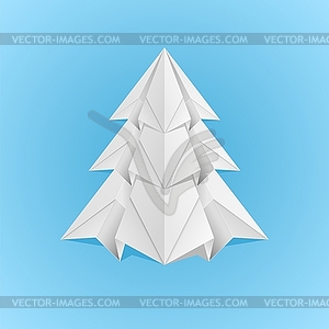 Paper Christmas Tree - vector clip art