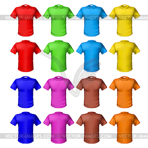 Bright colored shirts - vector clipart