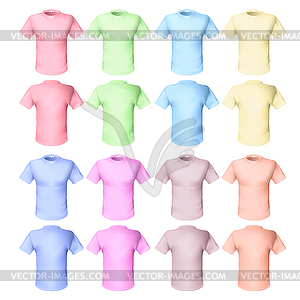 Shirts pale tones - vector image