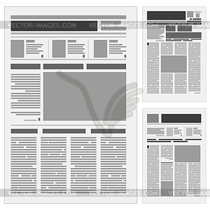 Set number one newspaper - vector image