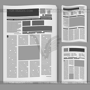 Set number two newspaper - vector clipart