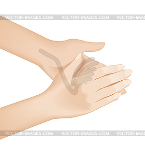 Hand washing - vector clipart