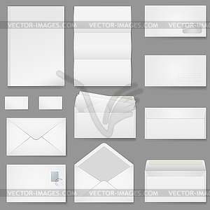 Office paper of different types - vector clip art