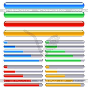 Loading progress bars - vector image