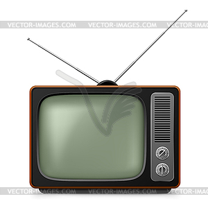 Realistic vintage TV - vector clip art