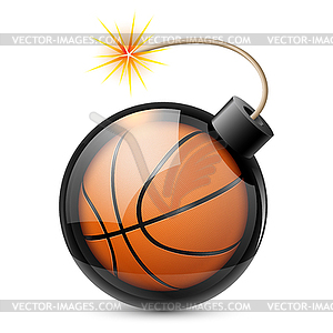 Абстрактные баскетбол форме бомбы - клипарт в формате EPS