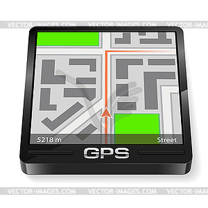 GPS-навигатор - иллюстрация в векторном формате