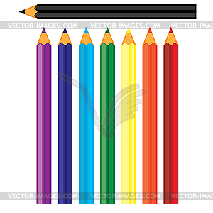 Coloured pencils - vector clip art