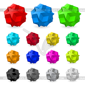 3d star - vector clip art