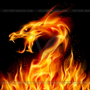 Fire Dragon - stock vector clipart