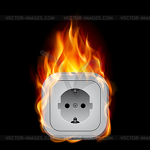 Realistic burning socket - vector clipart