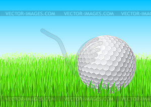 White golf ball - vector clipart