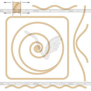 Abstract beige rope - vector clipart