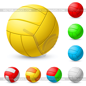 Realistic volleyball - vector clipart