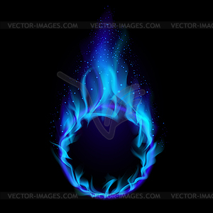 Blue ring of Fire - vector clip art