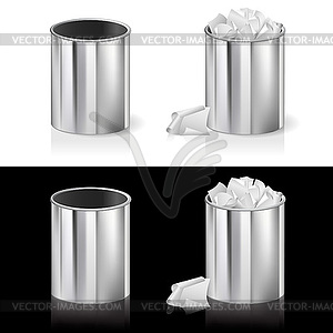 Realistic bin - royalty-free vector image